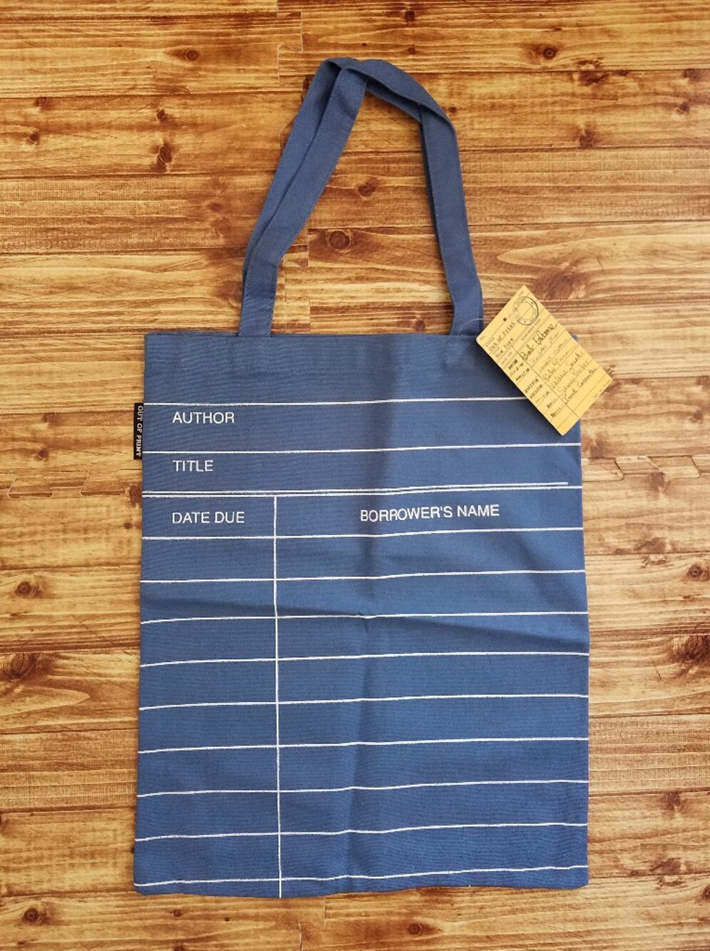 Blue Library Card Cotton Tote Bag - Out Of Print Clothing Booktok Readers